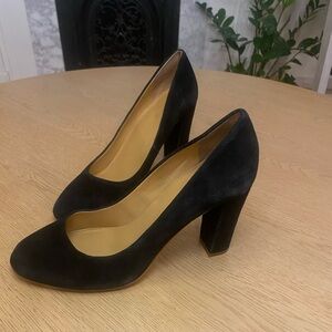 JCrew Black Suede Heels
